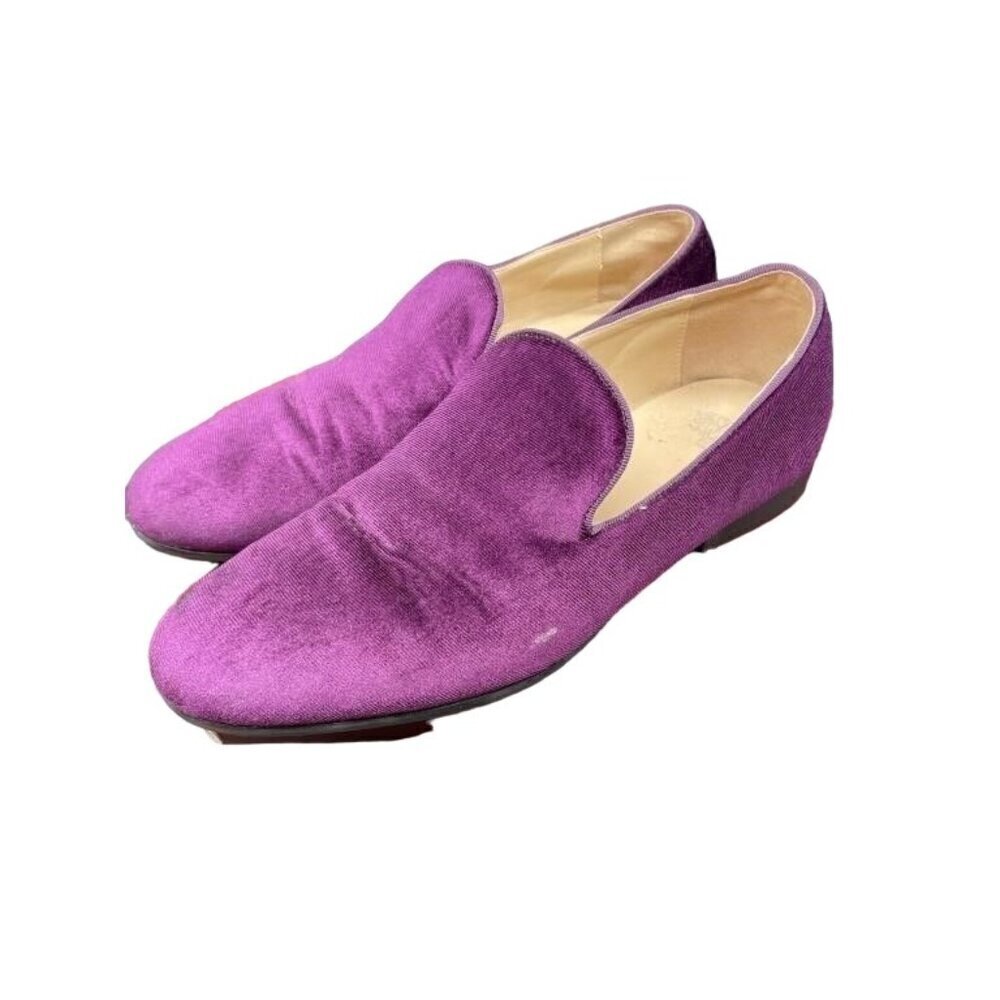 Royal Swank Purple Crushed Velvet Slip On Loafers driving shoes moccasins shoe 9 - Picture 5 of 9